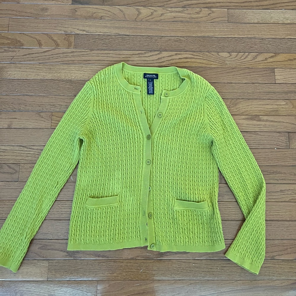 Green summer cardigan